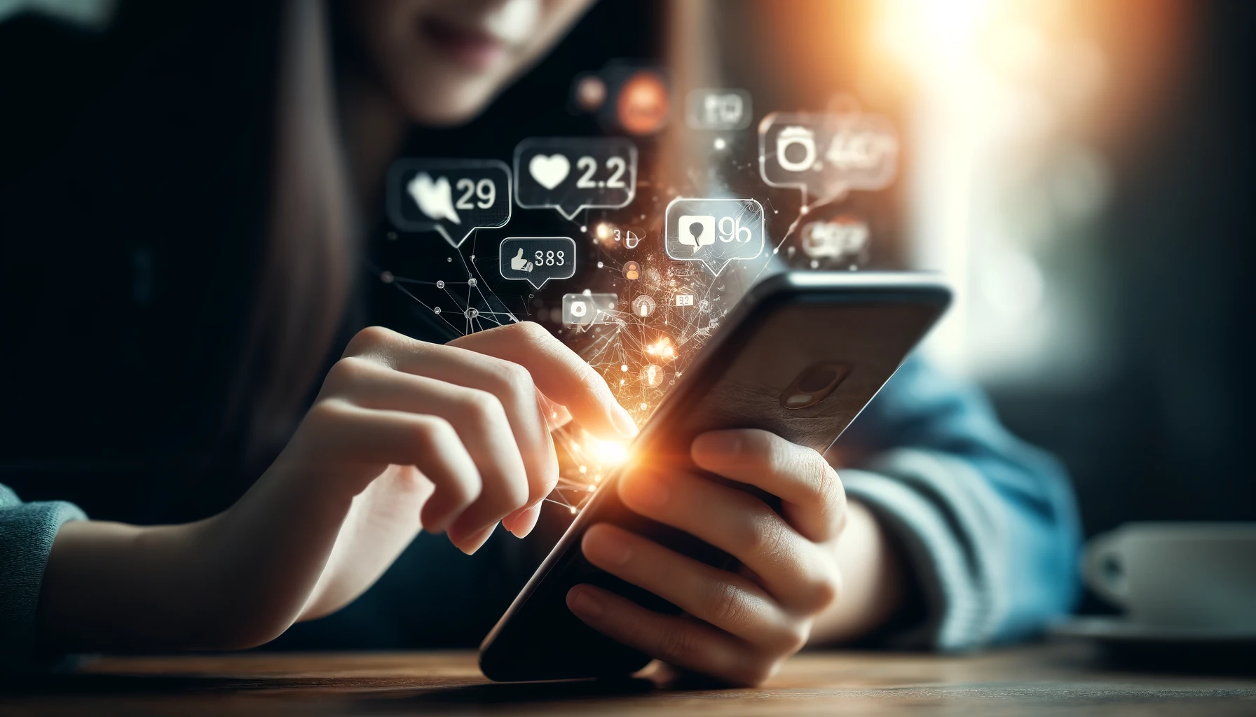 A woman engaging with phone location app on her smartphone